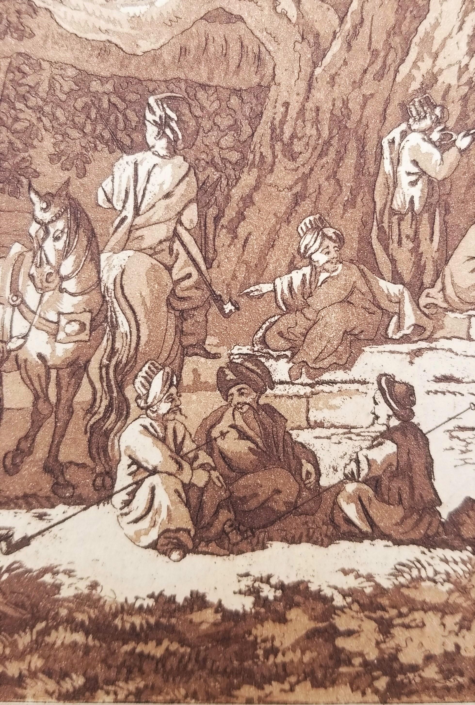 Ahorn auf Kos (Vue de la Place Publique de Cos) /// Plane Tree of Hippocrates For Sale 5