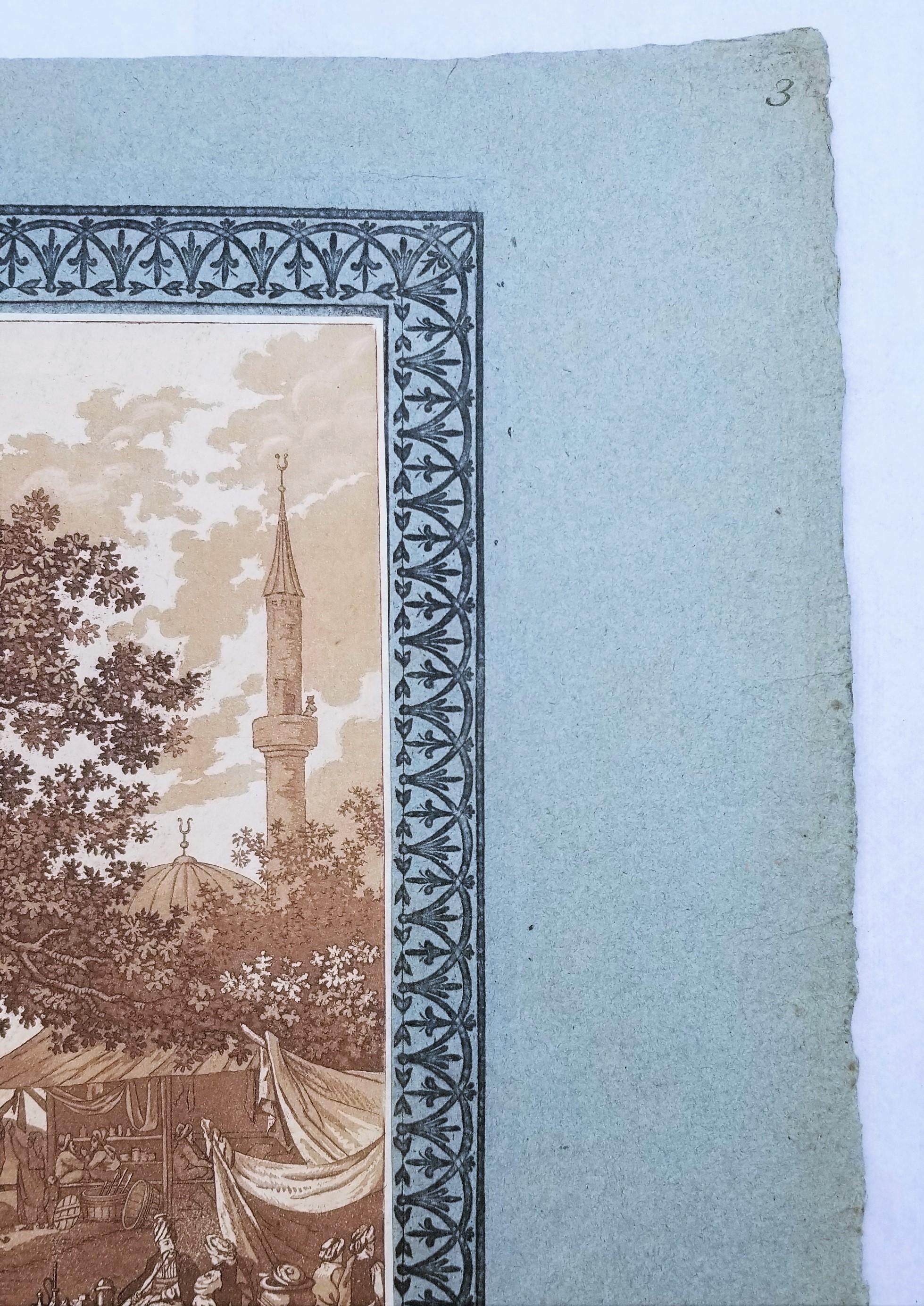 Ahorn auf Kos (Vue de la Place Publique de Cos) /// Plane Tree of Hippocrates - Old Masters Print by Jean-Baptiste Hilaire