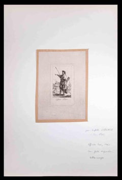 Officier Tartare - Original Etching by Jean Baptiste Le Prince - 1765