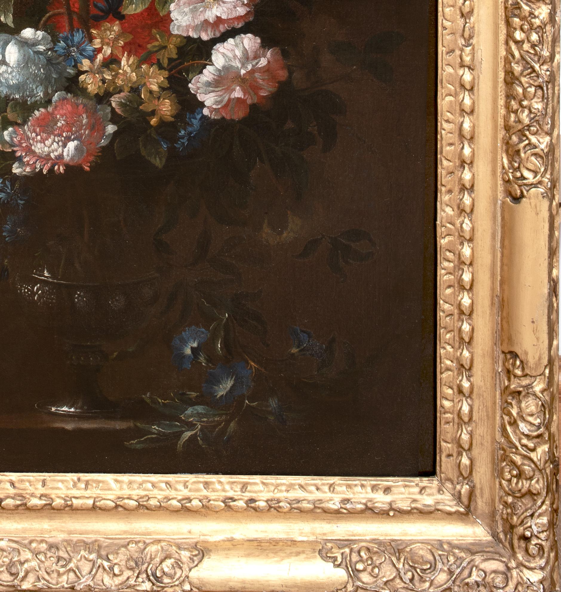 Still life with peonies, orange blossom and tulips in a vase on a ledge, 19th Century

ANTOINE MONNOYER (1670-1747) sales to $95,000

Large 17th Century French Still Life of peonies, orange blossom and tulips in a vase, oil on canvas. Excellent