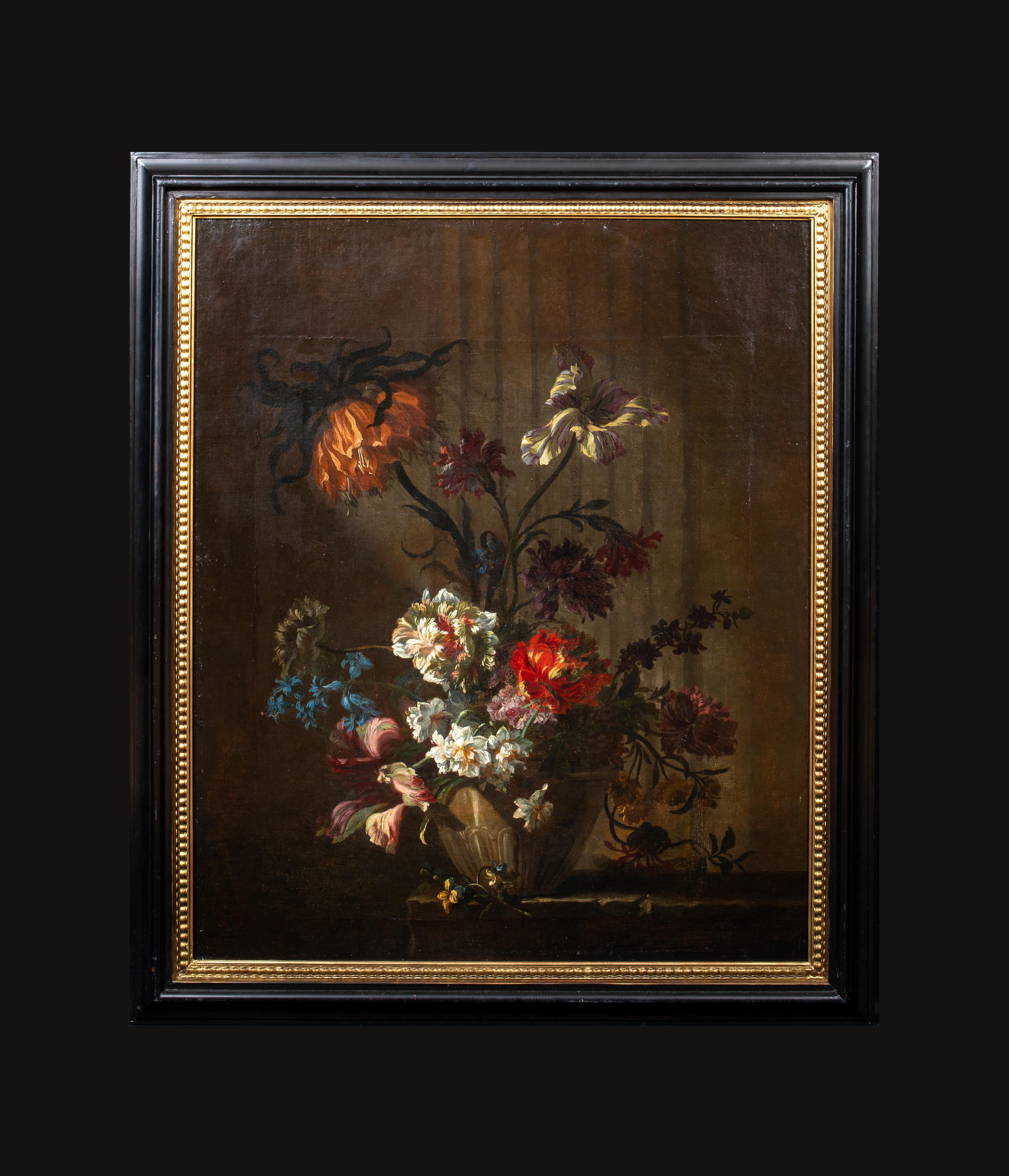 Still Life Of Flowers In A Vase, 17th Century  - Painting by Jean-Baptiste Monnoyer