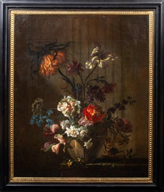 Antique Still Life Of Flowers In A Vase, 17th Century 