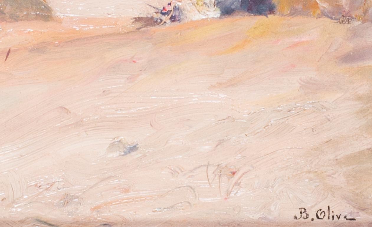 Jean-Baptiste Olive, peinture à l'huile post-impressionniste française d'un paysage marin d'été 5