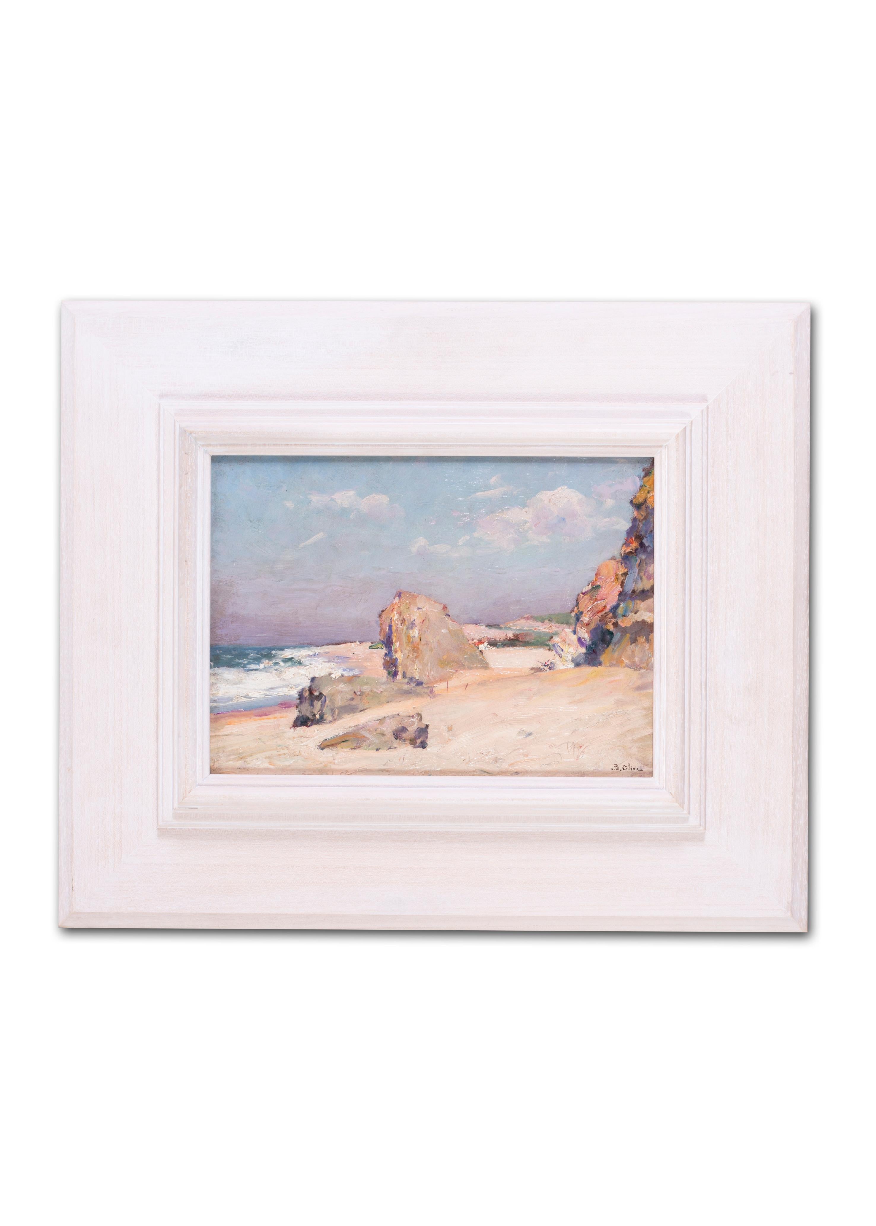 Jean-Baptiste Olive, French Post-Impressionist summer seascape oil painting For Sale 4