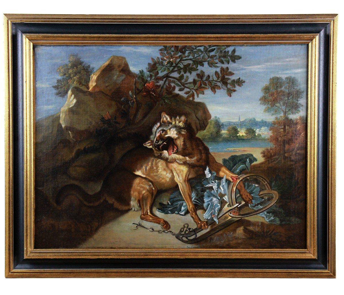 Old oil on Canvas 18th century , after Jean baptiste Oudry French school 