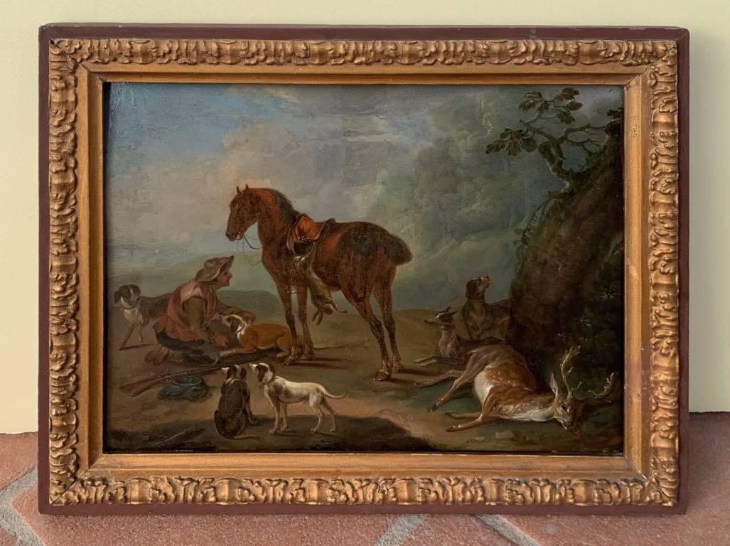 Taller de Jean-Baptiste Oudry - Paisaje francés del siglo XVIII - Caza en venta 2