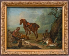 Atelier de Jean-Baptiste Oudry - Peinture française de paysage du XVIIIe siècle - Chasse
