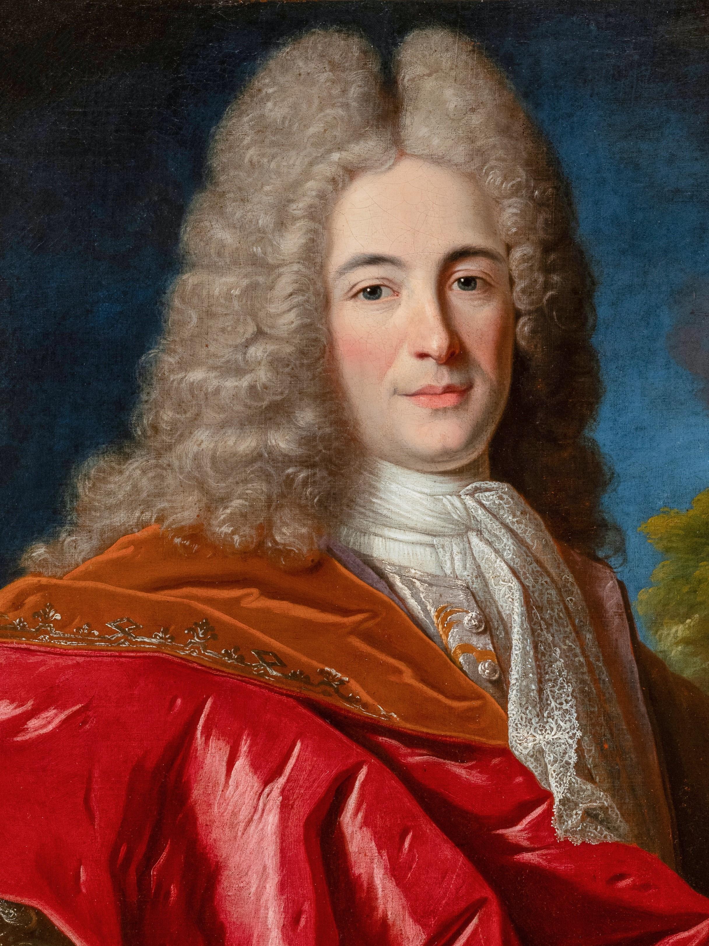 Ritratto di un nobile francese dell'inizio del XVIII secolo di scuola francese - Painting Antichi maestri di Jean-Baptiste Oudry