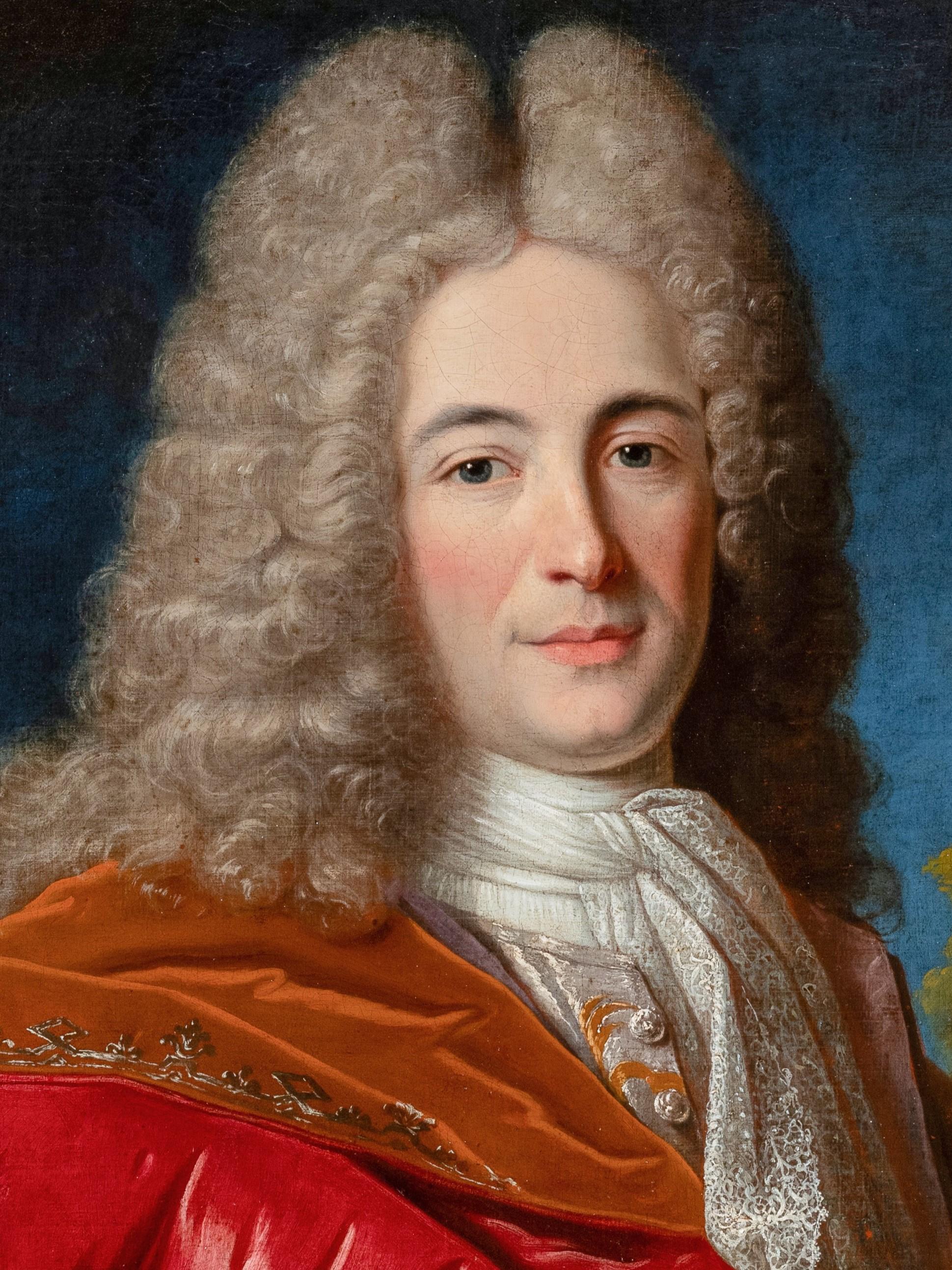 Ritratto di un nobile francese dell'inizio del XVIII secolo di scuola francese 1