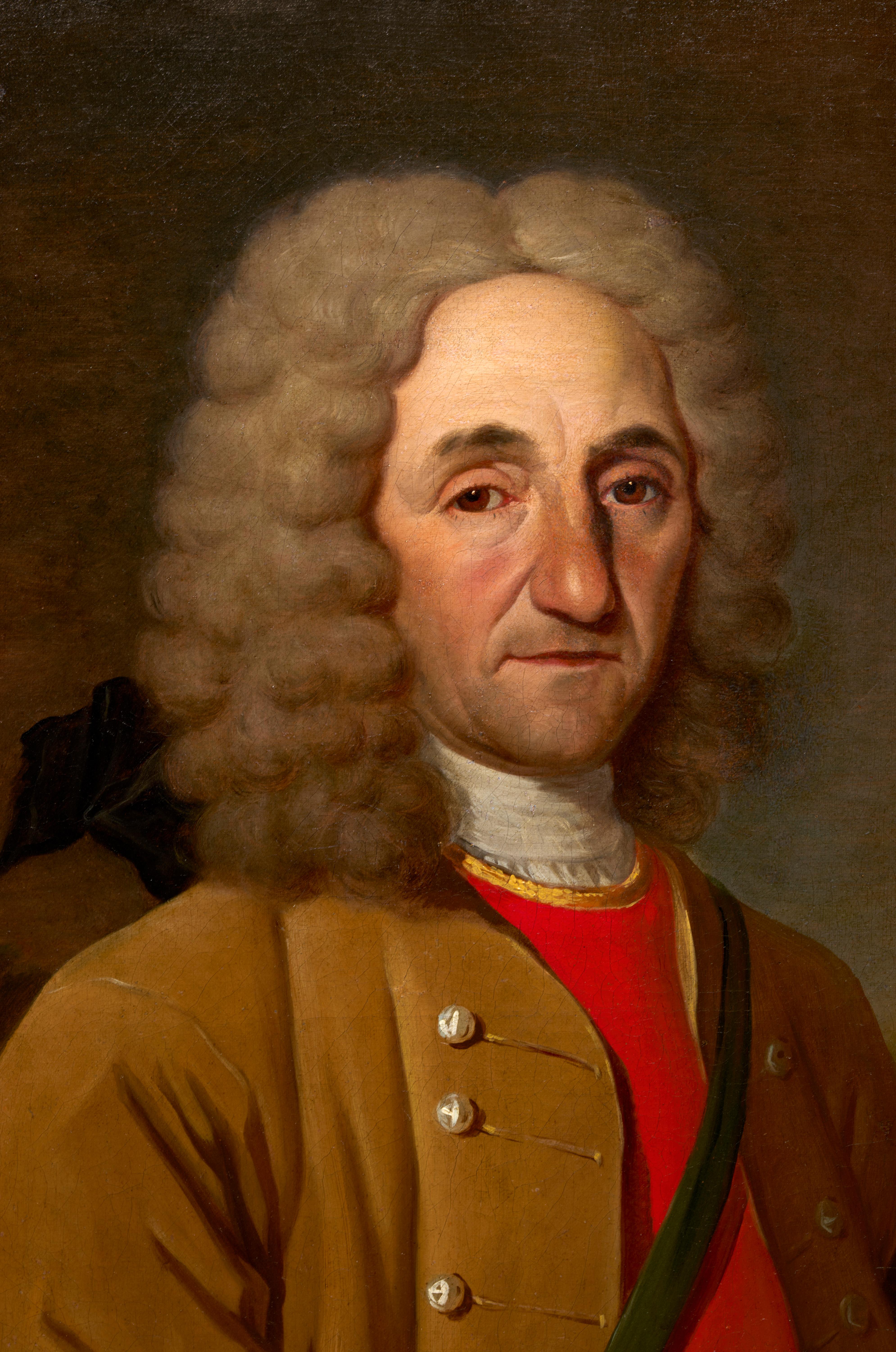 Portrait of Julien Prieur as a hunter - Circle of Jean-Baptiste Oudry 1686-1755  For Sale 1