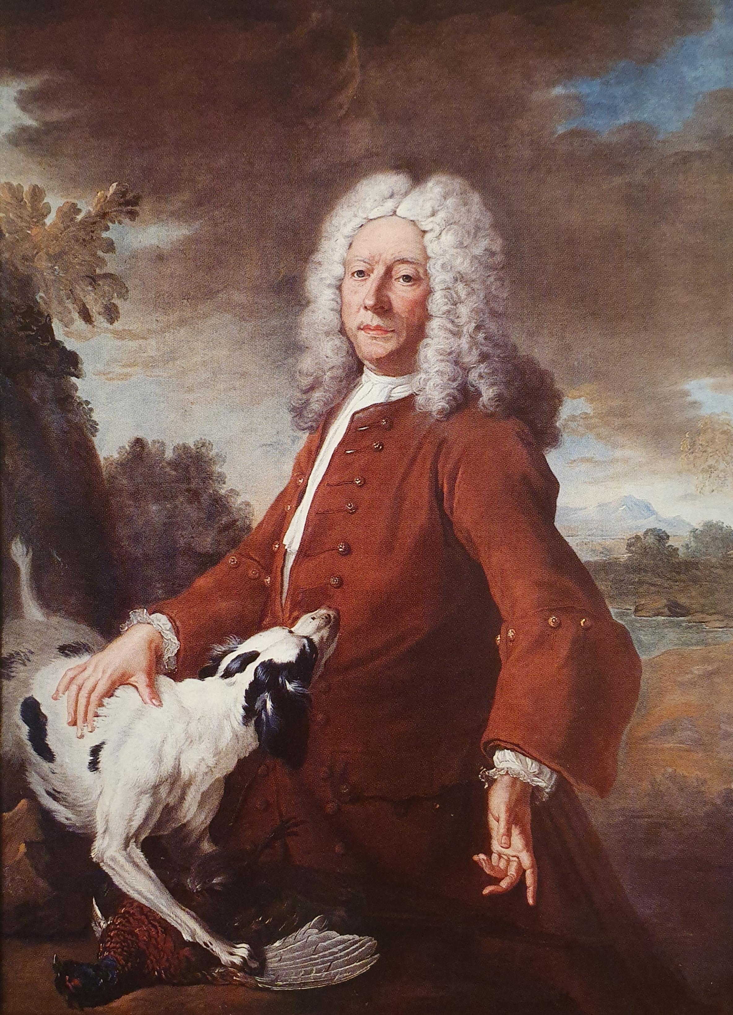 Porträt von Julien Prieur, dem Landvogt des Marquis d'Armentières, als Jäger im Angebot 4