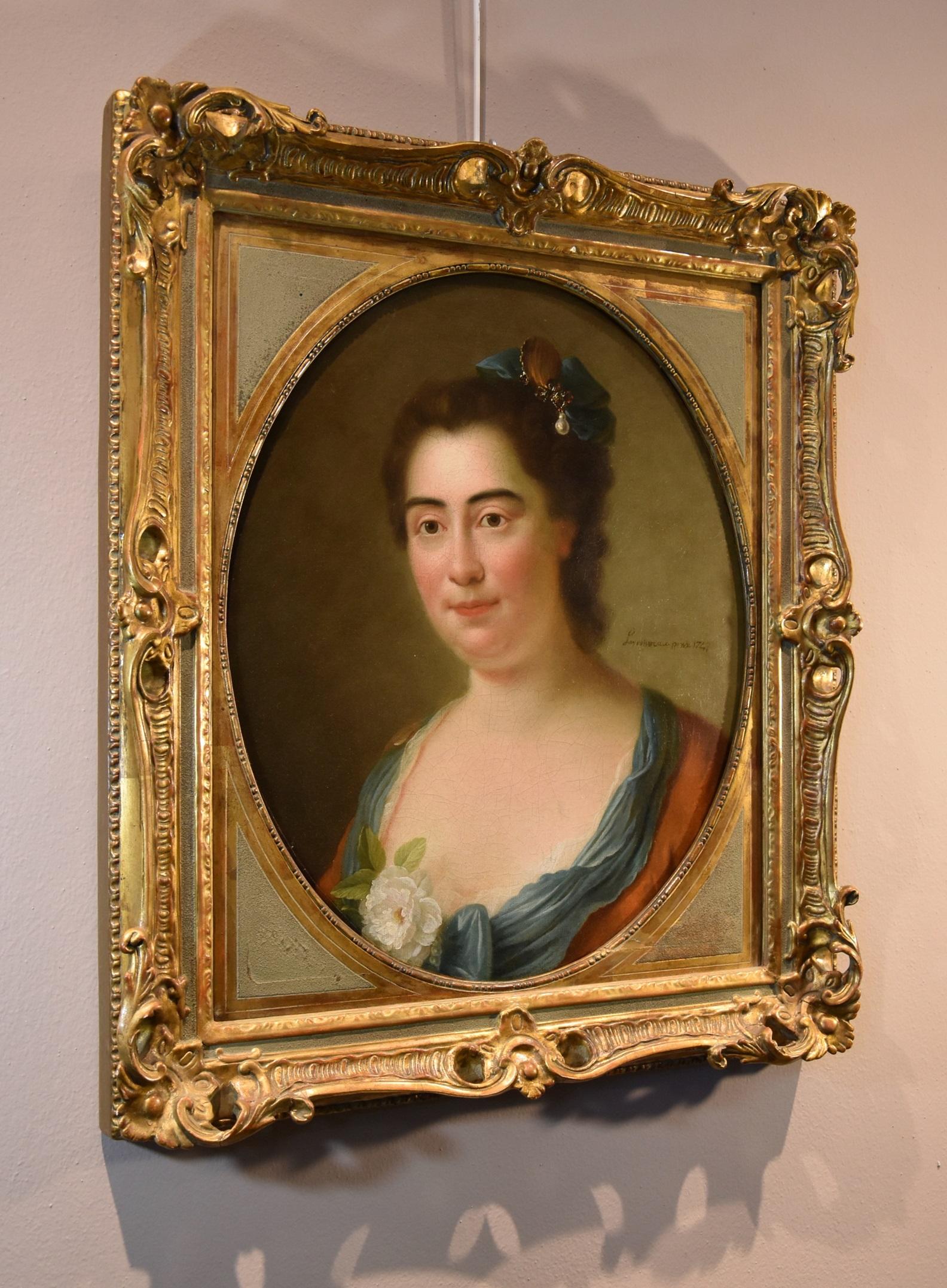 Perroneau, Porträt einer Dame und einer Frau, Gemälde, Öl auf Leinwand, 18. Jahrhundert, Alter Meister, Französisch im Angebot 4