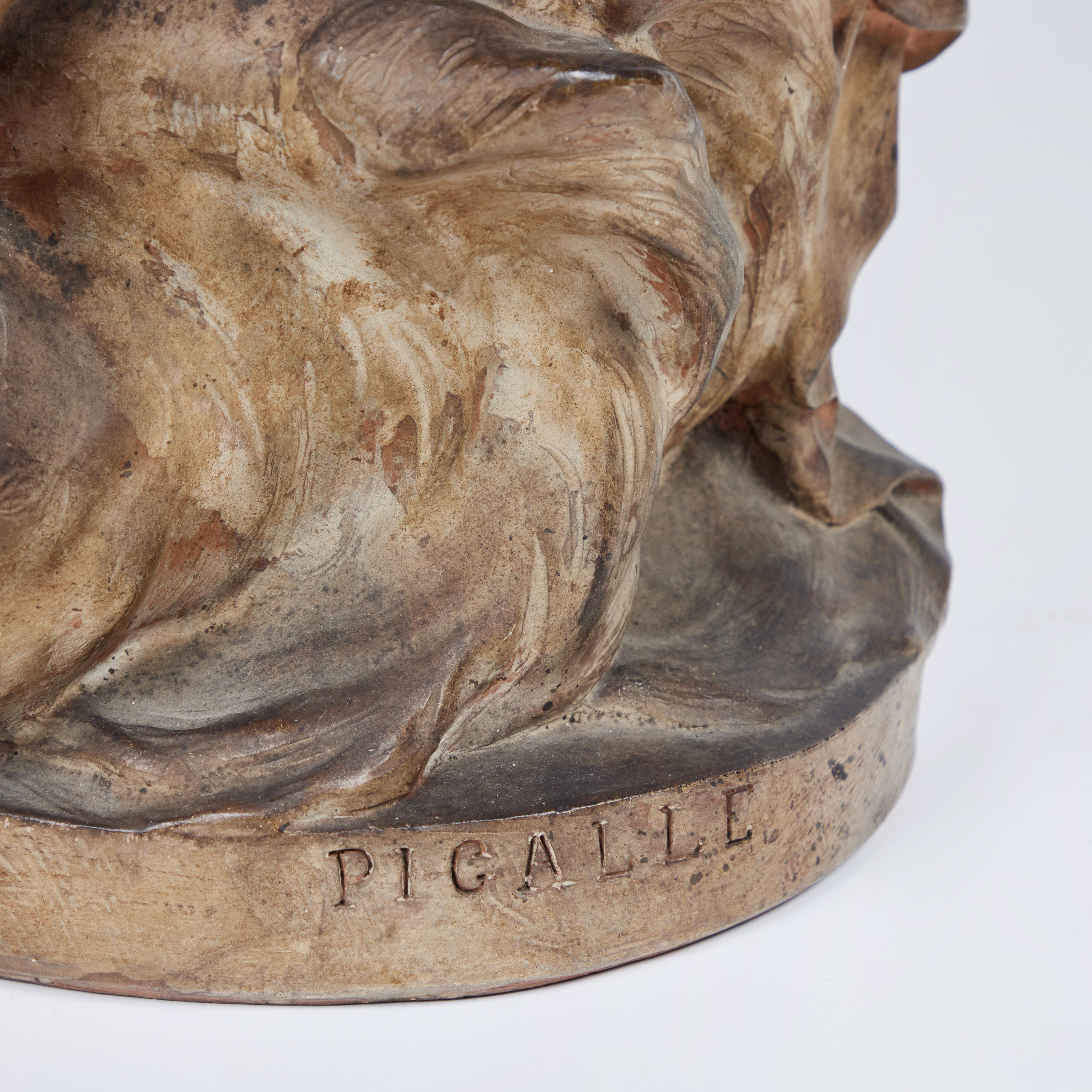 unknown - Brown Figurative Sculpture by Jean-Baptiste Pigalle