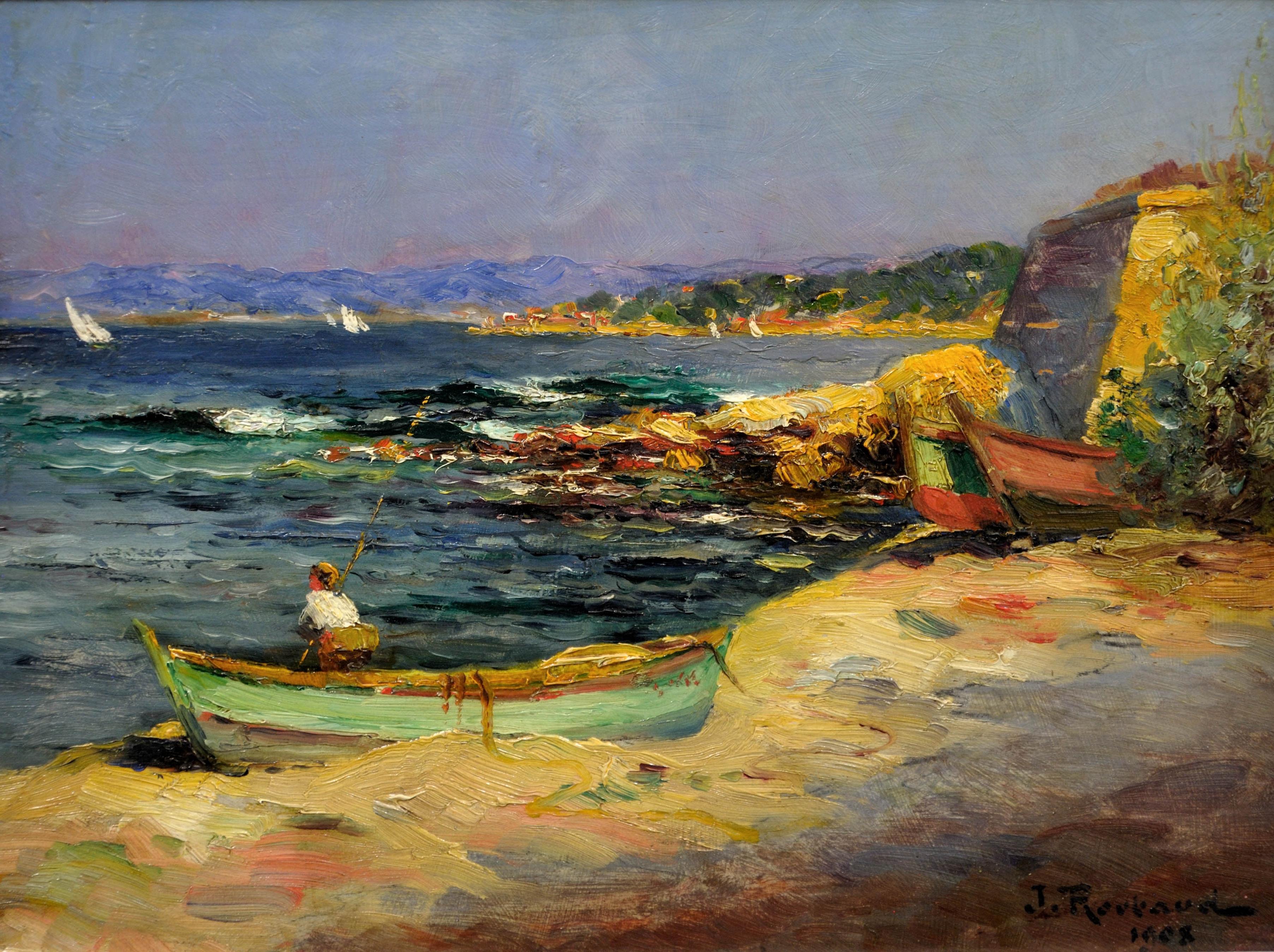 Ölgemälde eines Marseillaiser Künstlers, das das fabelhafte Licht der Provence einfängt – Painting von Jean-Baptiste Roubaud