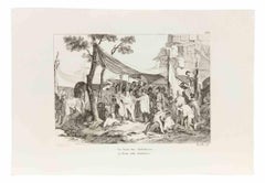 La visita de las ambulancias - Aguafuerte de Jean-Baptiste Réville - Principios del siglo XIX