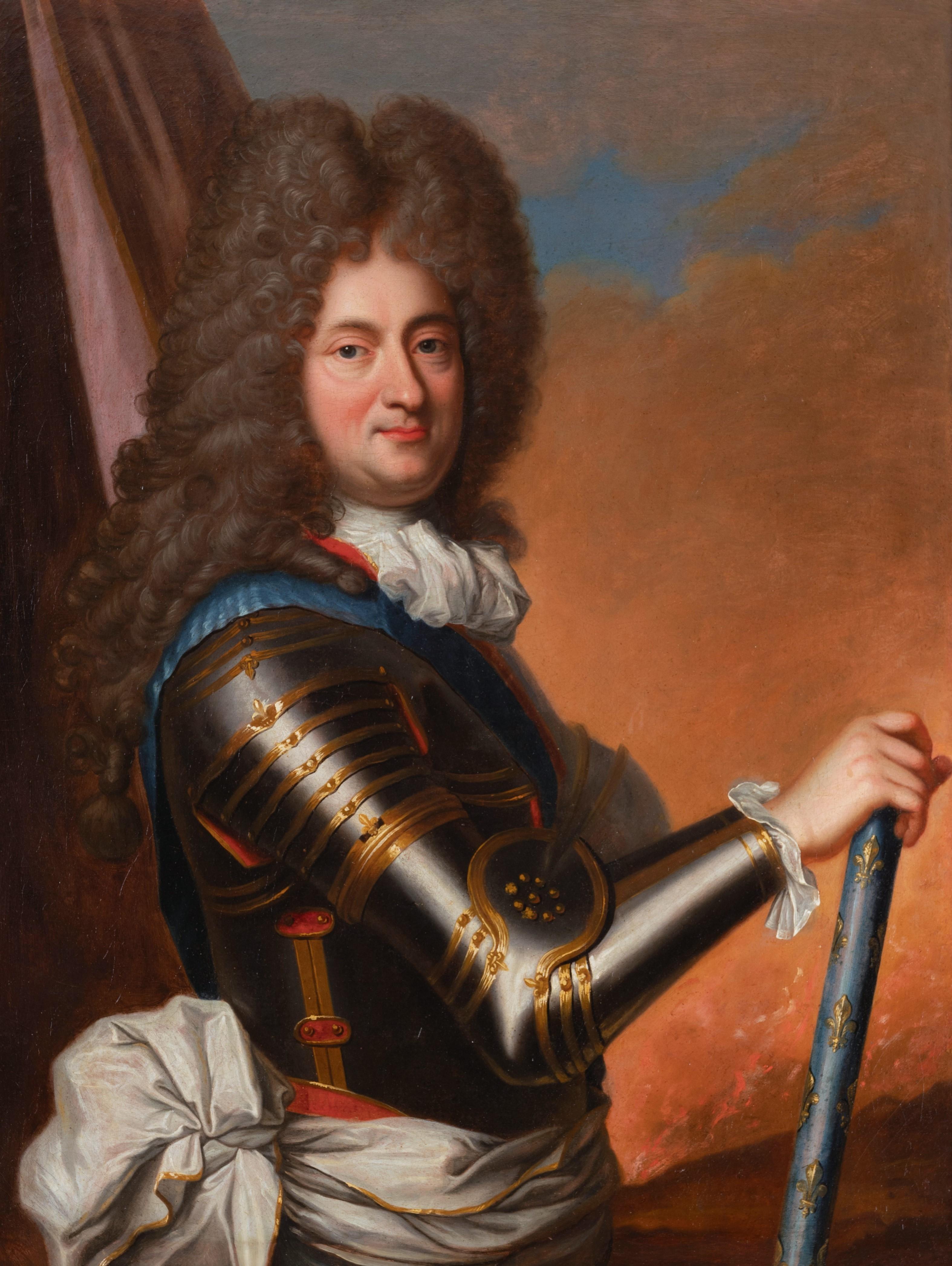 Philippe II, Duke of Orleans, French prince, 18th c. French school - Painting by Jean Baptiste Santerre