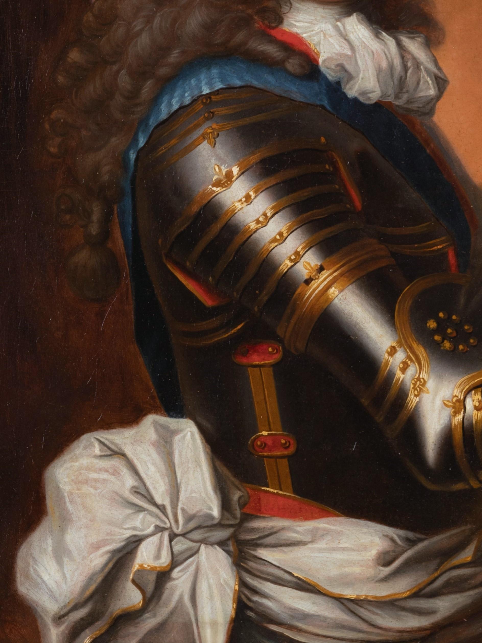 Philippe II, Duke of Orleans, Prince français, 18e C. École française - Marron Portrait Painting par Jean Baptiste Santerre