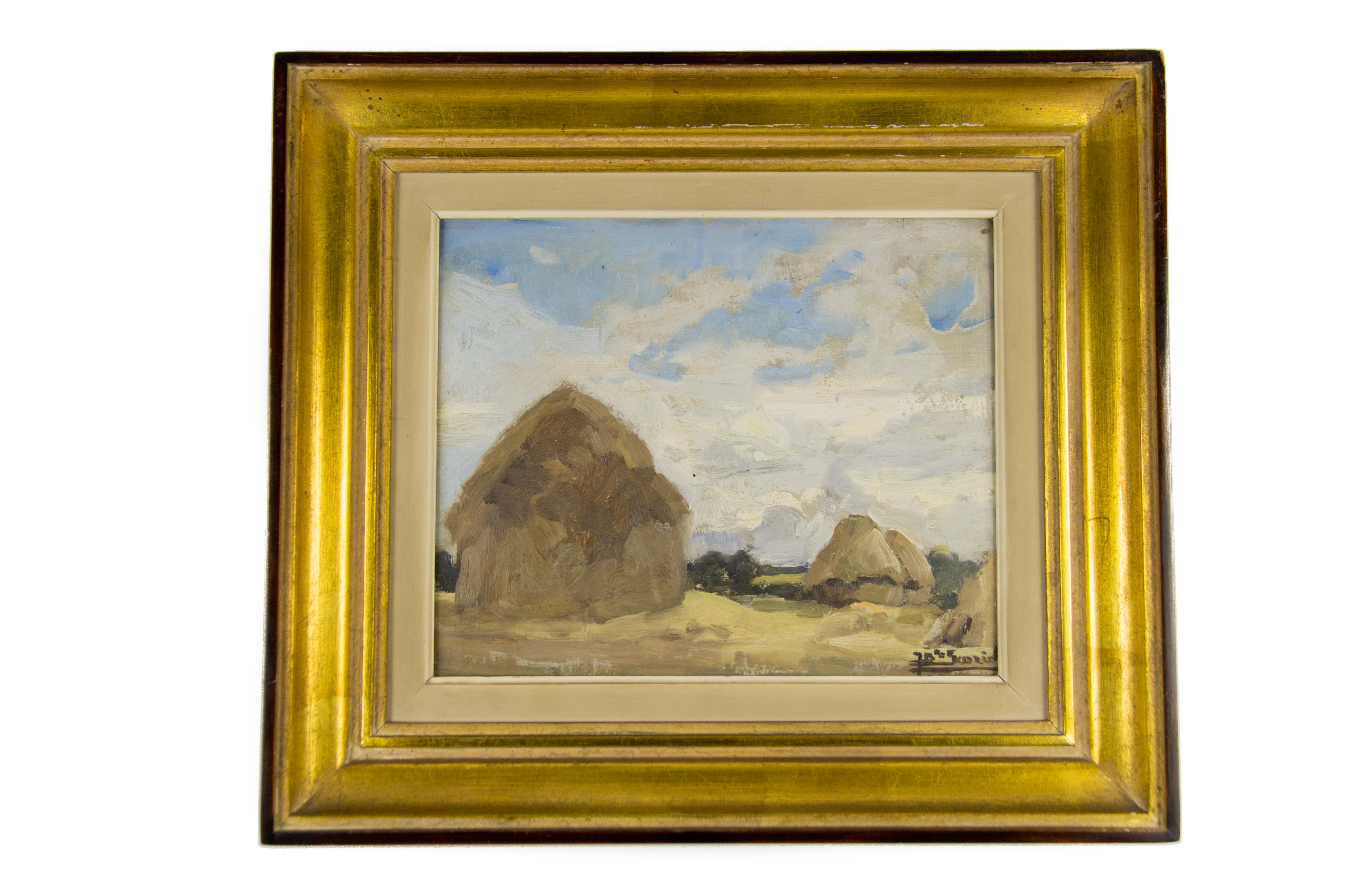 Jean-Baptiste Scoriel, Hay Meadow Scene, 1930 For Sale 13