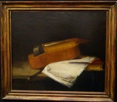 Still Life of A Violin & Music Notes, 19th Century 