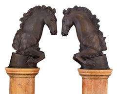 Pair of Bronze Horses Attributed to Jean-Baptiste Tuby