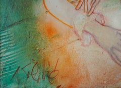 Dreaming Woman with an Oil Lamp - Handsigned oil on canvas