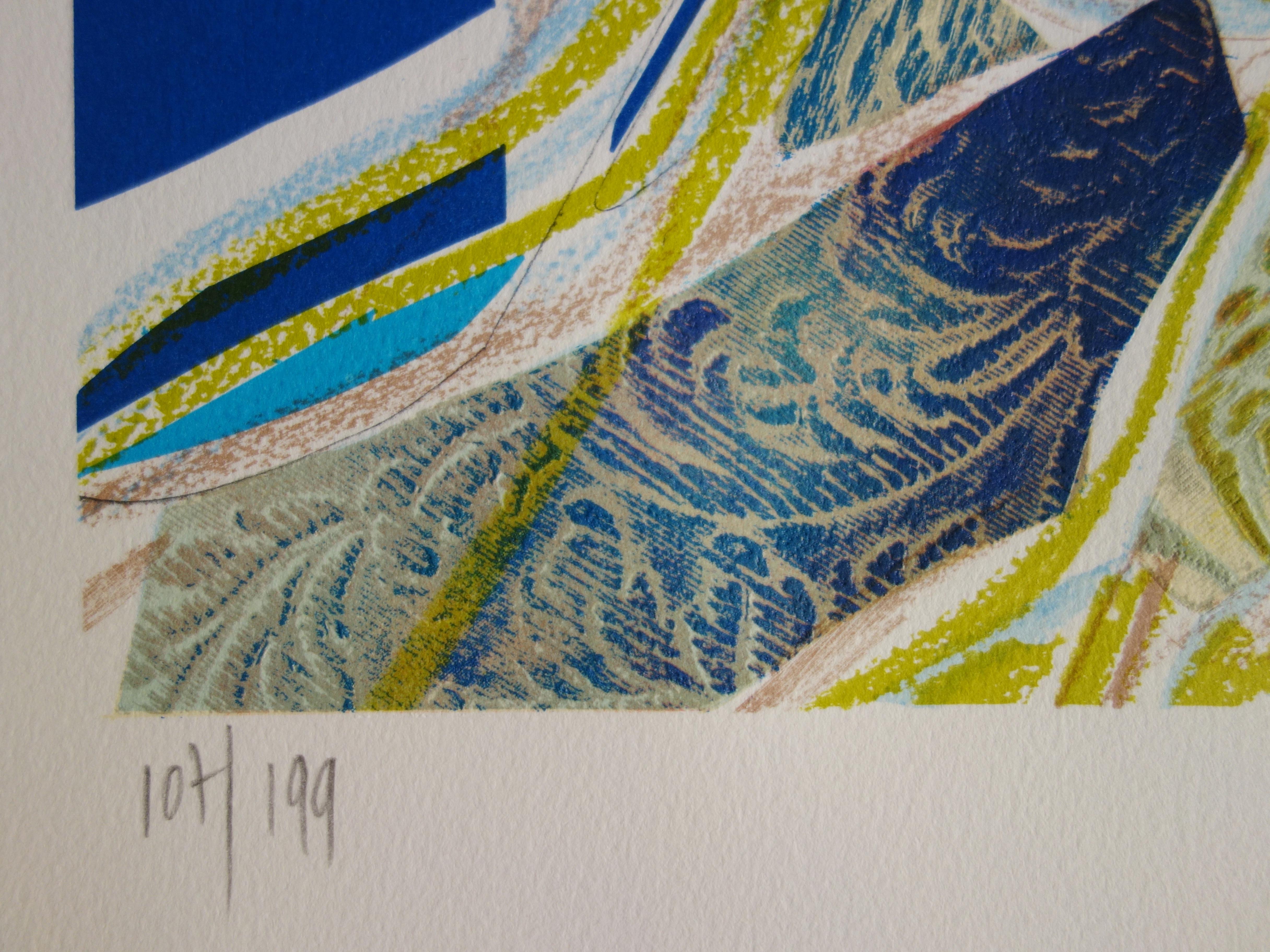 Blue Eyes - Original handsigned lithograph For Sale 1