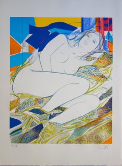 Blue Eyes - Original handsignierte Lithographie