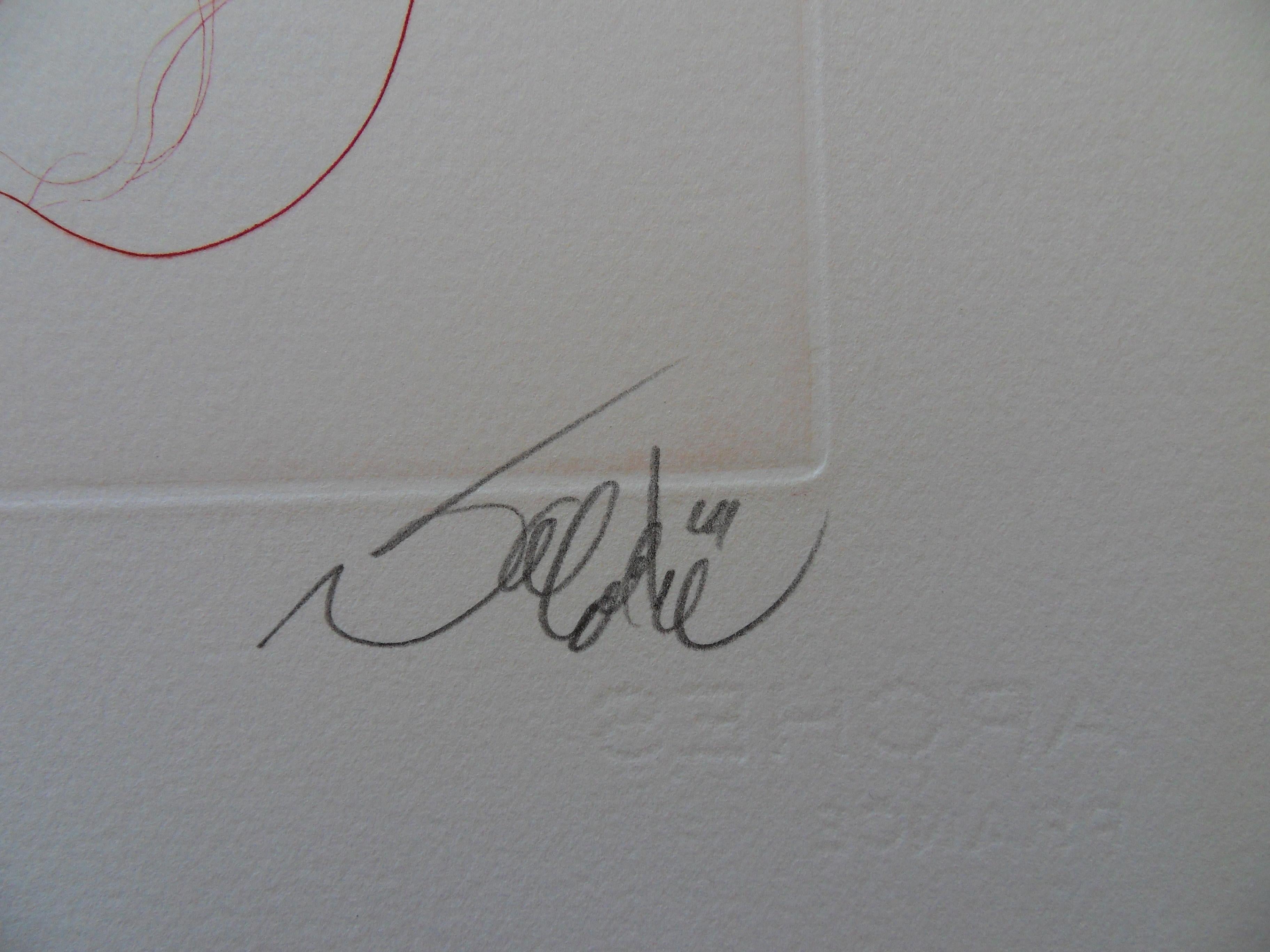 Come Closer - Incisione originale firmata a mano - Print Moderno di Jean-Baptiste Valadie