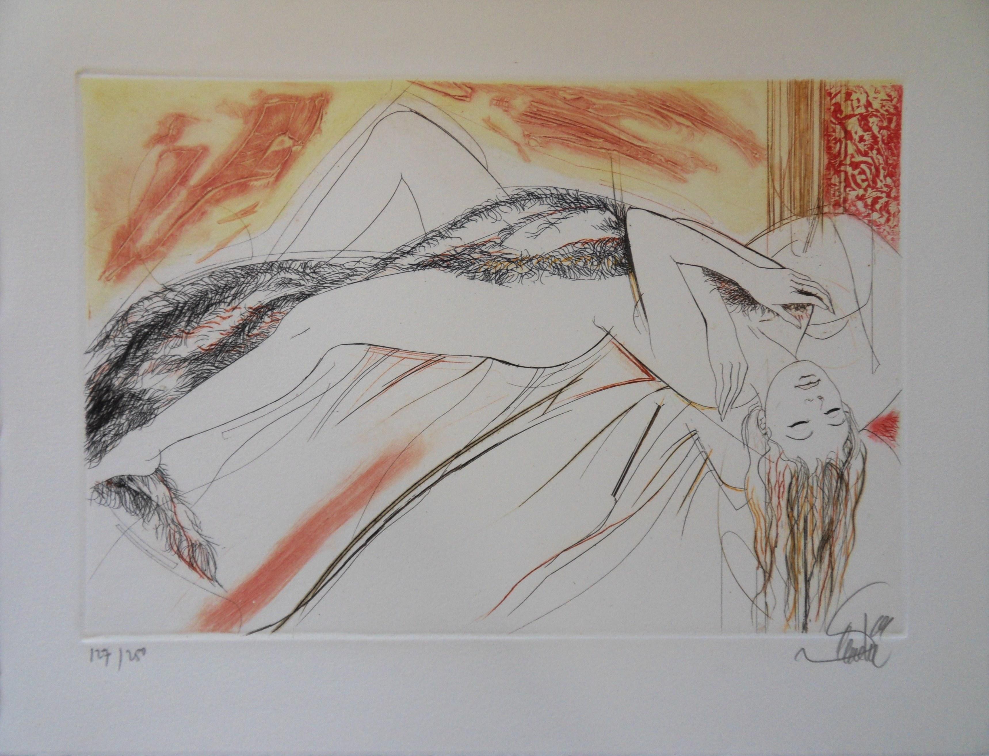 Jean-Baptiste Valadie Nude Print - Deadly Sins : Luxury - Original handsigned etching - Ltd 250