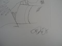 Otoño : Mujer bajo un árbol - Aguafuerte original, Firmado a mano - Numerado / 225