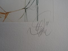Nude Combing Her Hair - Original Etching, Handsigned
