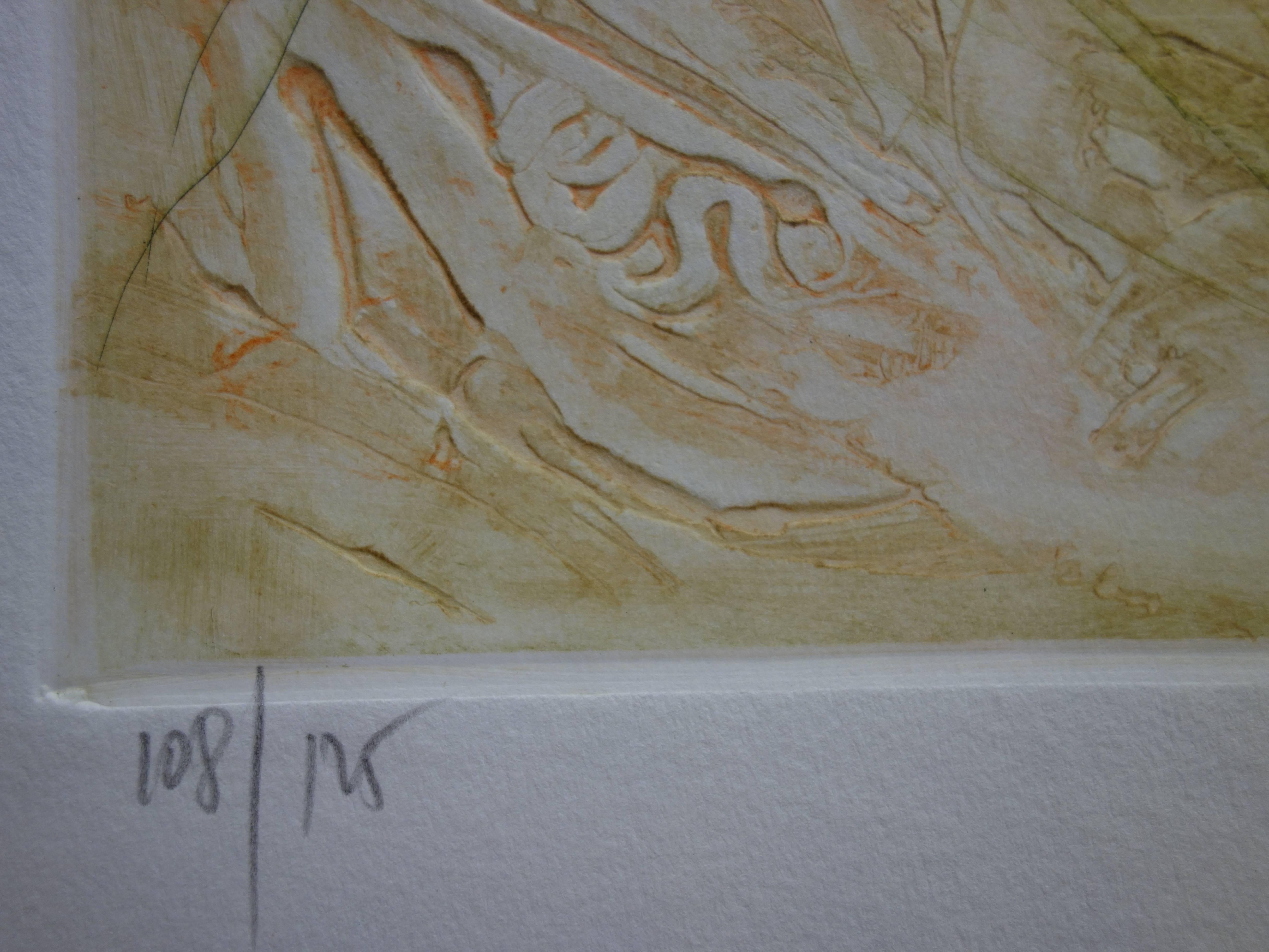 Jean-Baptiste VALADIE
Reclining nude

Original etching and aquatint
Handsigned in pencil
Limited /125 copies
On vellum 50 x 65 cm (c. 20 x 26 in)

Excellent condition