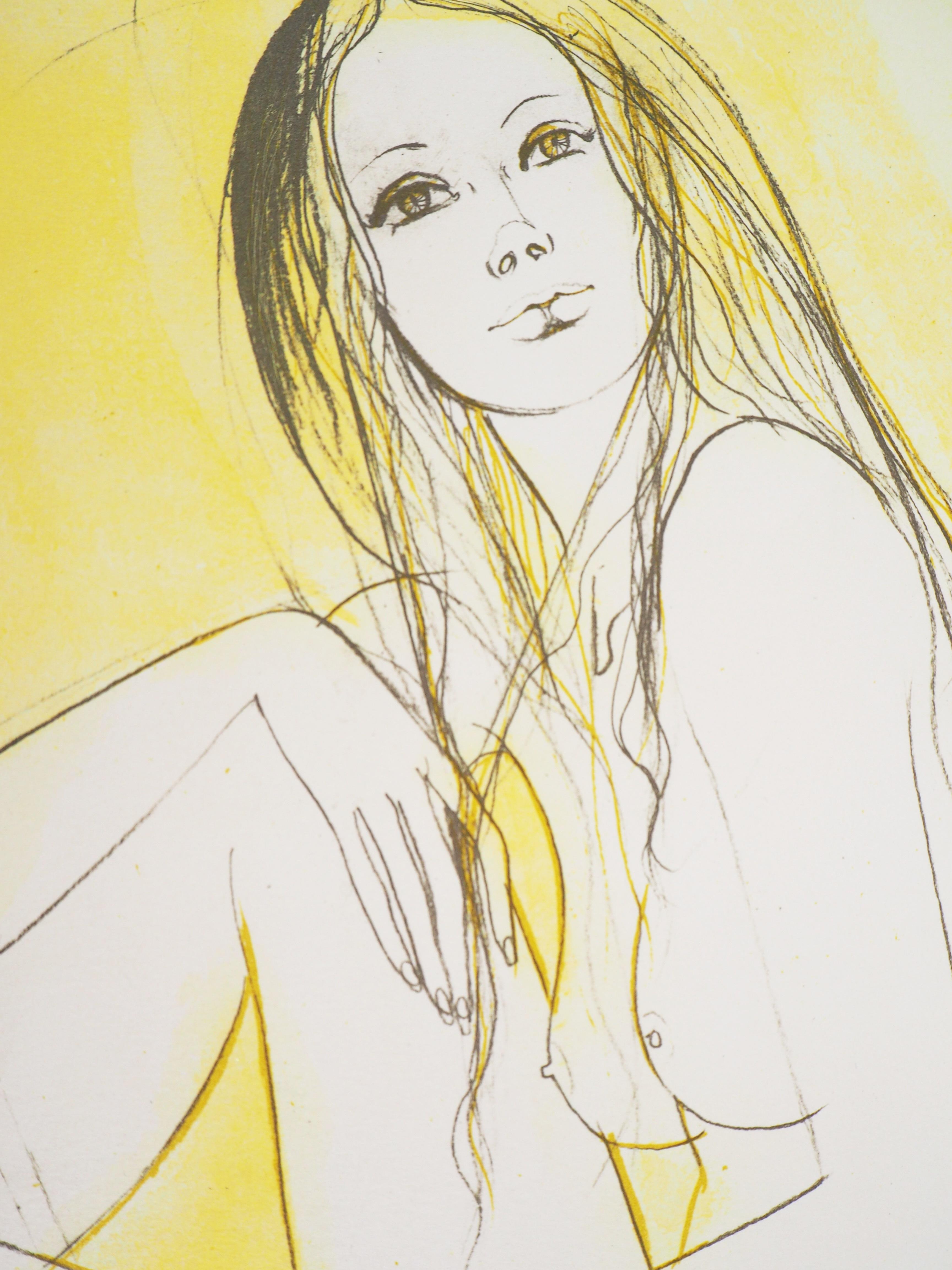 Seated Nude - Original handsigned lithograph 1