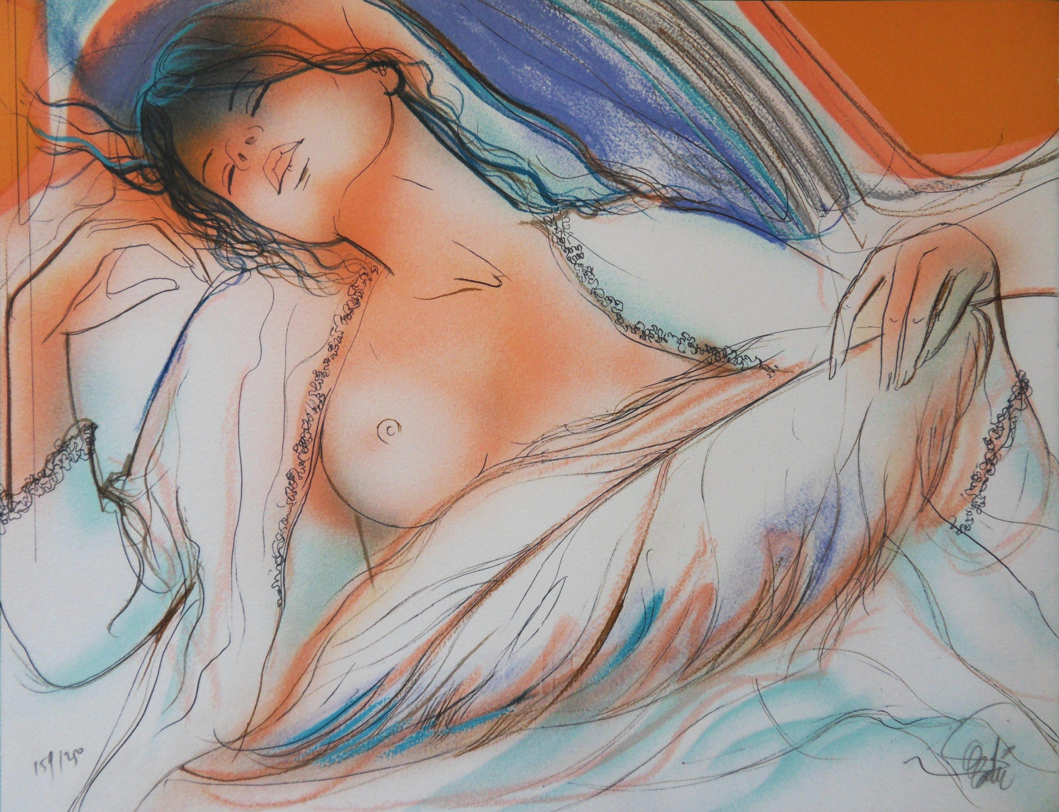 Jean-Baptiste Valadie Nude Print - Sensuality - Original handsigned lithograph - Ltd 250