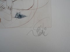 Woman with Shells - Original Etching, Handsigned