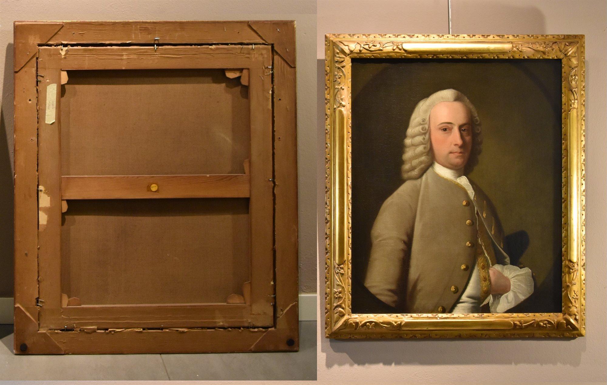 Portrait William Murray Van Loo Peinture 18e siècle Huile sur toile Art ancien en vente 7