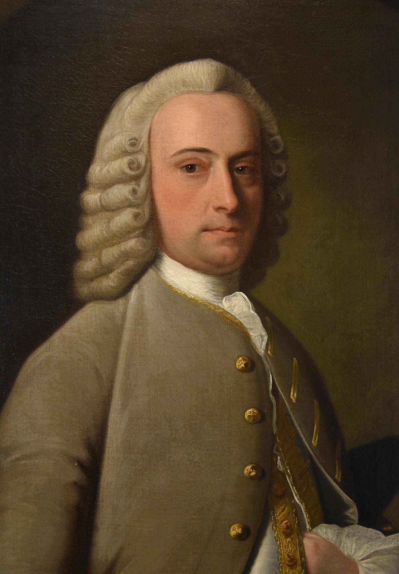 Jean-Baptiste van Loo (Aix-en-Provence, 1684 - 1745) entourage 

Traces de signature illisibles dans le coin inférieur droit  

Portrait de William Earle, 1er comte de Mansfield (1705 - 1793)  

Huile sur toile  76 x 63 cm. Encadré 91 x 77 cm.  

Un