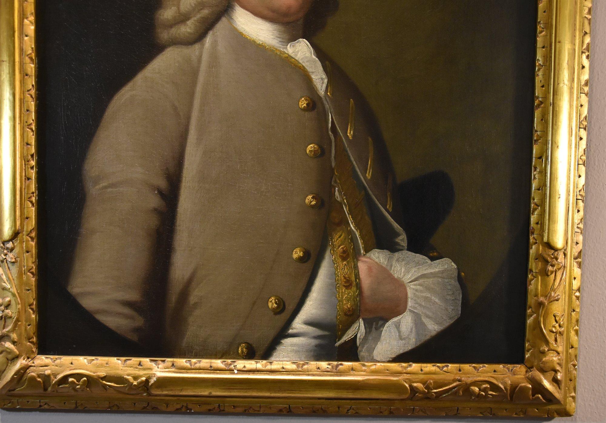 Portrait William Murray Van Loo Peinture 18e siècle Huile sur toile Art ancien en vente 2