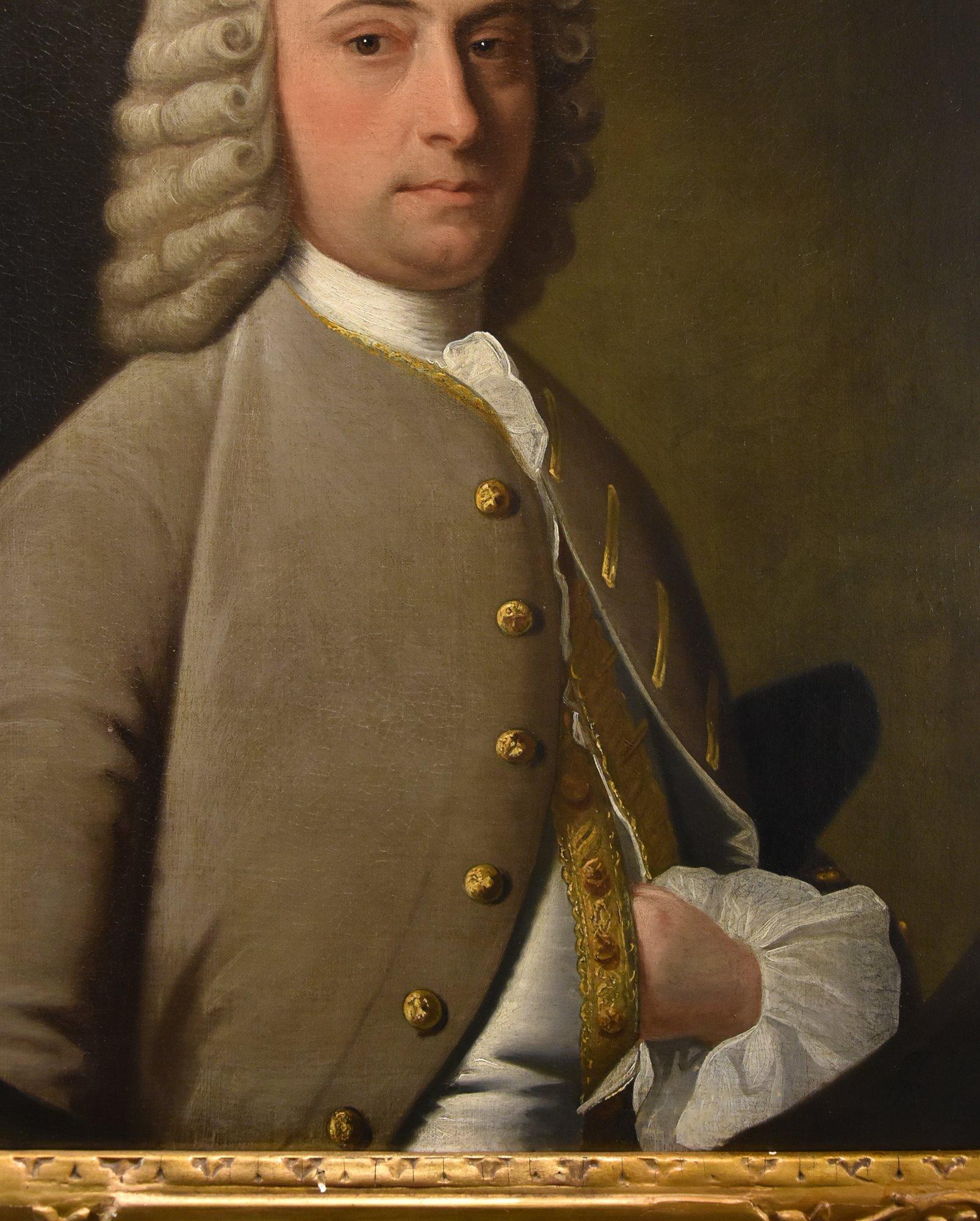 Portrait William Murray Van Loo Peinture 18e siècle Huile sur toile Art ancien en vente 6