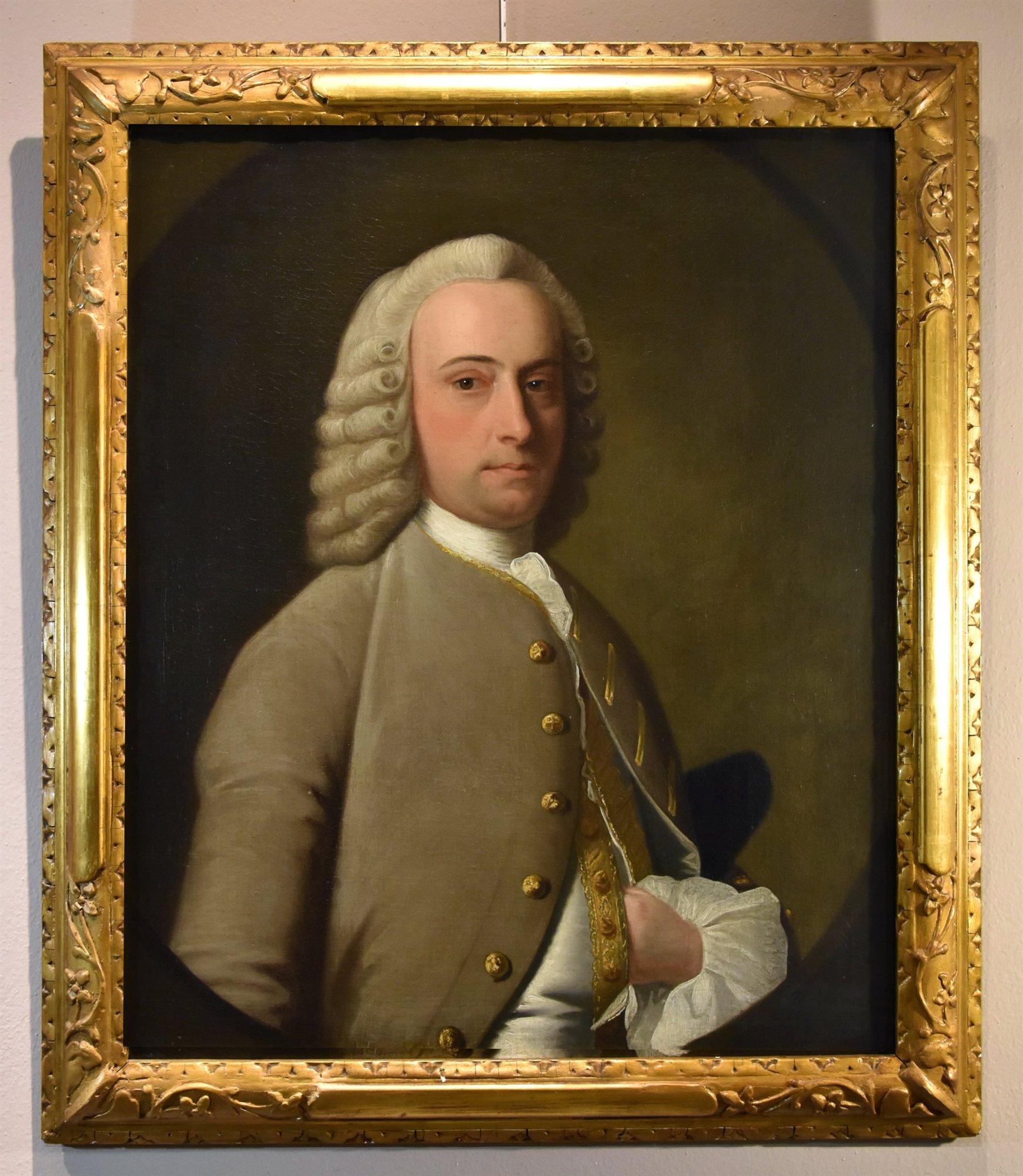 Portrait William Murray Van Loo Peinture 18e siècle Huile sur toile Art ancien - Painting de Jean-baptiste Van Loo (1684 - 1745)