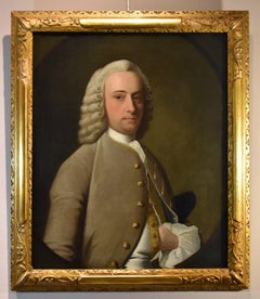 Portrait William Murray Van Loo Peinture 18e siècle Huile sur toile Art ancien