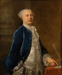 Portrait Gentleman Van Loo Paint 18th Century Oil on canvas Old master French