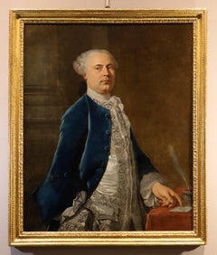 Portrait Gentleman Van Loo Paint 18th Century Oil on canvas Old master French