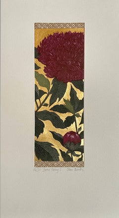 Detail Paeony 1, Aquatinta-Radierung, Zeitgenössisch, Signiert, Auflage: 20