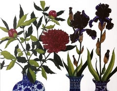 Kilcullen Paeony and Dark Irises for Teresa