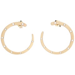 Jean Basse Gold and Diamond Post Earring
