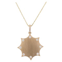 Jean Basse Octagon Diamond Pendant, Yellow Gold