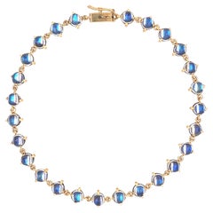 Jean Basse Royal Blue Moonstone Tennis Bracelet