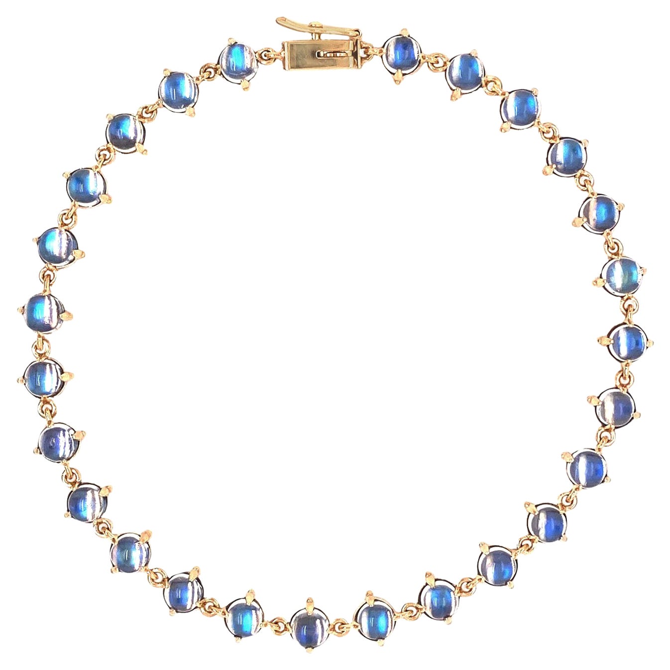 Jean Basse Royal Blue Moonstone Tennis Bracelet For Sale