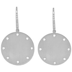 Jean Basse White Gold and Diamond Earrings